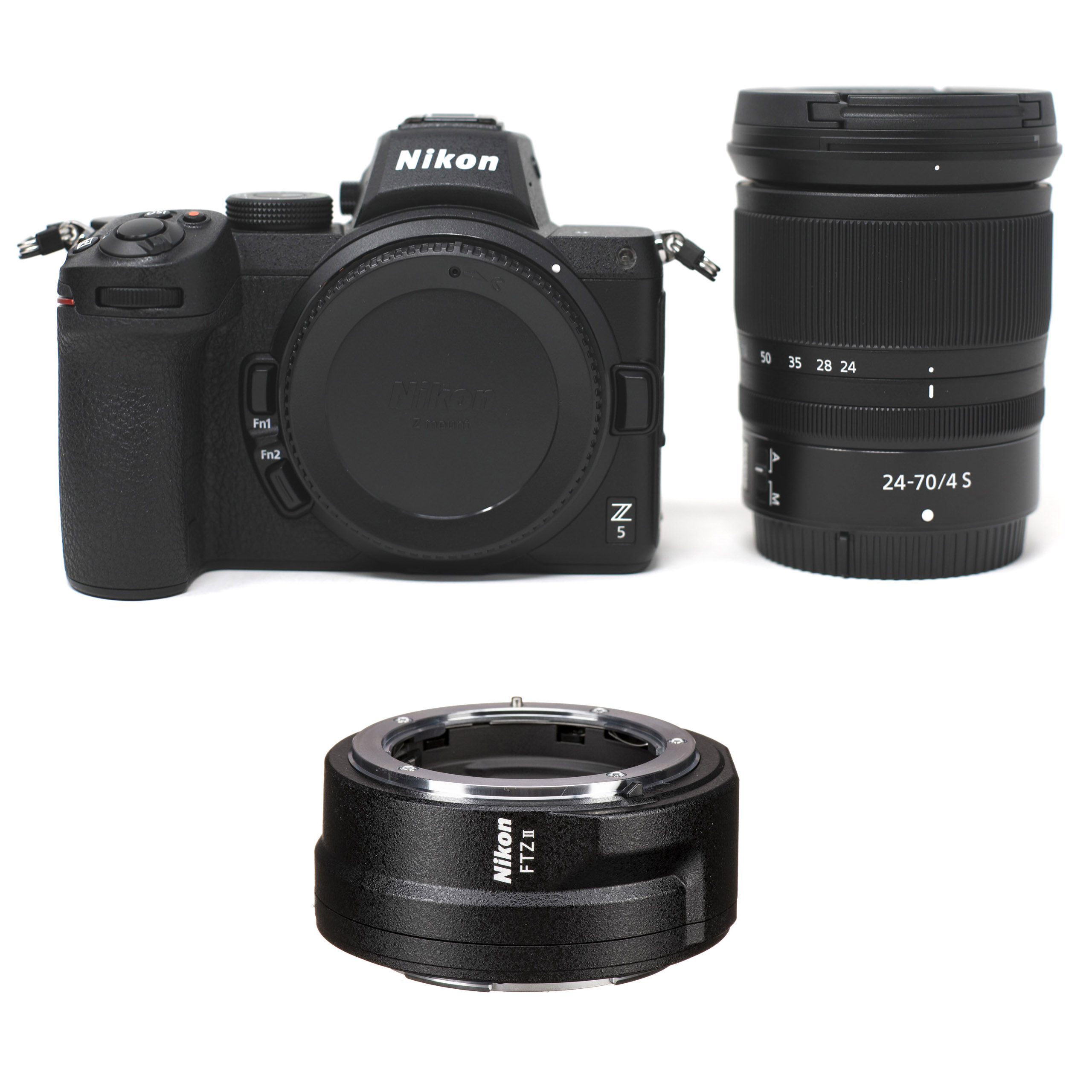 Nikon Z5 Mirrorless Digital Camera with Z 24-70mm f/4 S Lens + FTZ II Mount Adapter Kit - 2 Year Warranty - Next Day Delivery