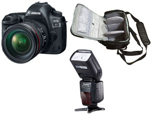 Canon EOS 5D Mark IV 24-70 + Camera Bag + Flash Kit