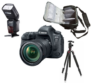 Canon 6D MKII + 24-105mm STM + Bag + Flash + Tripod - 2 Year Warranty - Next Day Delivery