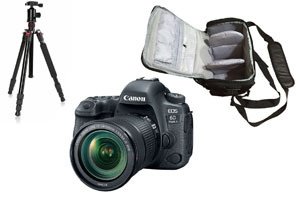 Canon 6D MKII + 24-105mm STM + Pro Camera Bag + Tripod - 2 Year Warranty - Next Day Delivery