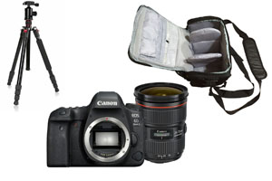 Canon EOS 6D Mark II 24-70 + Camera Bag + Tripod Kit