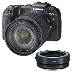 Canon EOS RP Mirrorless Camera with RF 24-105mm f/4L IS Lens with EF-EOS R mount adapter