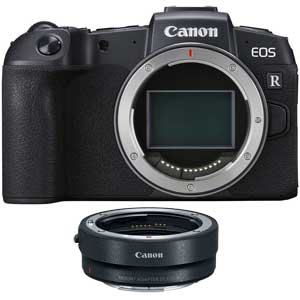 Canon EOS RP Mirrorless Camera Body with EF-EOS R mount adapter