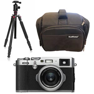 Fujifilm X100F Compact Digital (Silver) + Pro Camera Bag + Tripod - 2 Year Warranty - Next Day Delivery