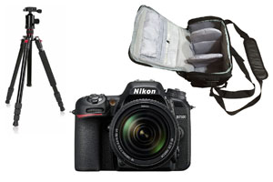Nikon D7500 18-140 + Camera Bag + Tripod Kit