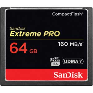 SanDisk 64GB Extreme Pro CompactFlash Memory Card